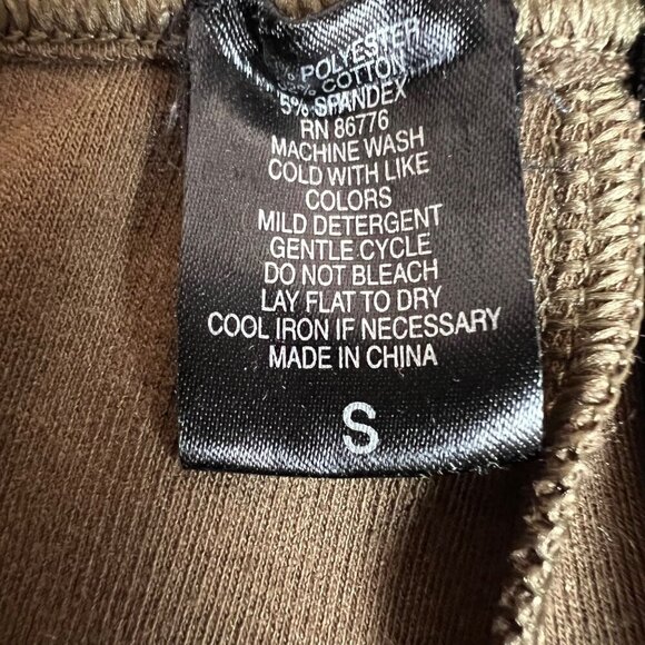 Vintage Y2K LUKASTYLE Wide Leg Pants Pull-on Casual Sz Small Knit Boho Green QVC - Picture 4 of 4